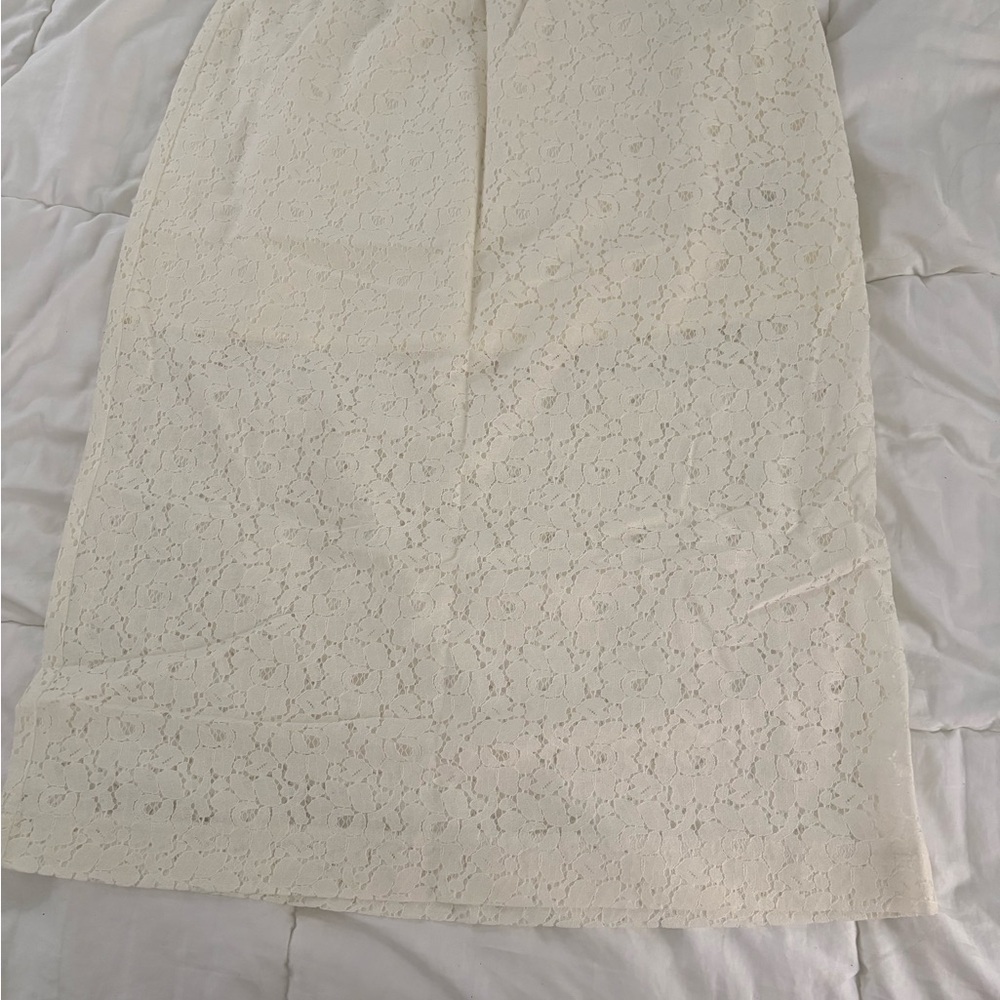 Old Navy Cream Lace Midi Skirt